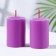 Set of candles-stolbiks 2 pcs, 4x6 cm, violet