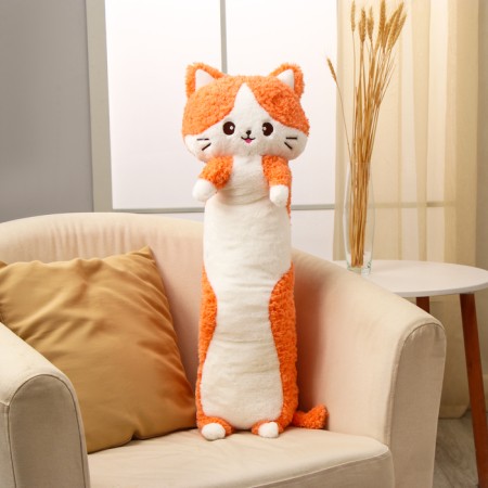 Soft toy "cat", 80 cm, orange color