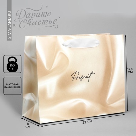 Gift package, packaging, "Present", 22 x 17.5 x 8 cm