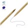 Ballpoint handle Meshu Gold, blue rod, metal case