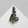 Brooch "Snake" with stones, colored in black gold