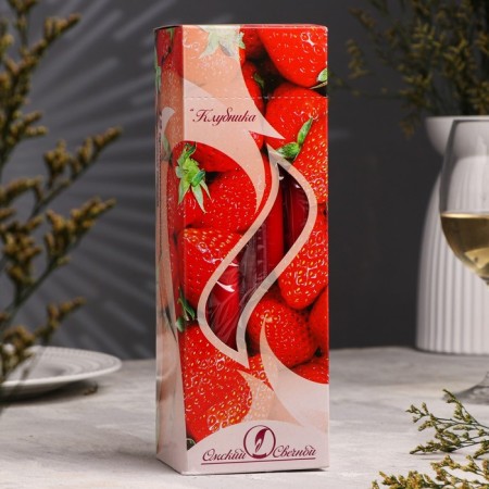 Antique aromatic "strawberry" candle, 2.3x 24.5 cm, 5 hours, 55 g, red-1