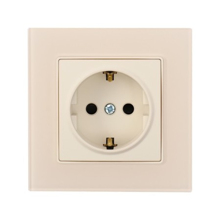 Single Tot Matte Glass, 16 a, hidden, with salary, glass, beige-2