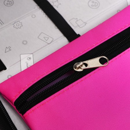 Penal 1 section 140 x 210 x 40 mm, folding pocket and cosmetic bag, fabric, calligrata topontent "fish"-6