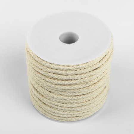 Weaving cord, cotton, d = 4 mm, 50 ± 1 m, without core, white color-4