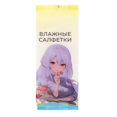 Wet napkins "anime" universal, with cotton, 8 pcs-2
