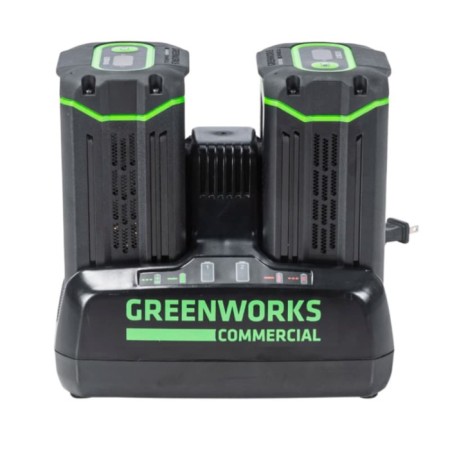GreenWorks G82C2 charger, 2 batteries, 82 V, 8 A, fast charging-4