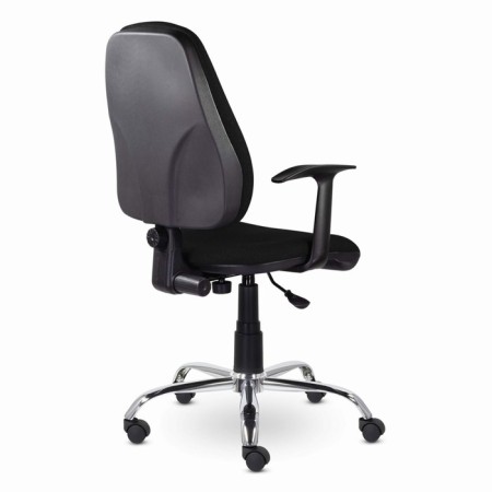 A chair for the operator Brabix Comfort MG-322, chrome, adjustable back, fabric, black S-11-3