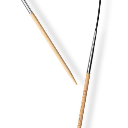 Circular knitting needles, bamboo, 3.0 mm,/40cm, 1 pcs-2