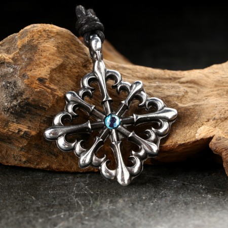 Amulet-cords, Totem "Cross with lilies" No. 38, Metal-1