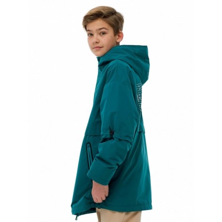 Windbreaker for boys, height 140 cm, emerald color-8