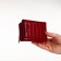 Women's wallet on the button, red color