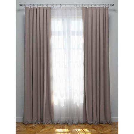 Curtains "Blackout": tulle 500 x 270 cm, curtains 240 x 270 cm - 2 pcs, light - gray