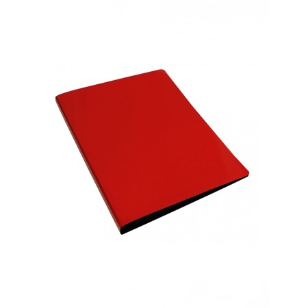 Folder with A4 clamp, 700 μm, root 27 mm, calligrata deluxe, inner pocket, up to 180 sheets, red / black-1