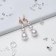 Earrings with pearls "Balls Trio", color mix