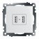 USB 2-seater (mechanism), Stekker GLS10-7115-01, 250B, 2.1A, Catherine, White