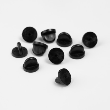 A plug for a badge, d = 1.1 cm, (set 10 pcs.), Black color