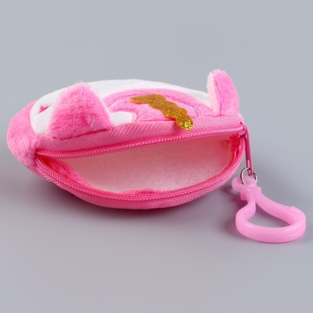 Purse baby soft "unicorn", 8 cm, pink color-3