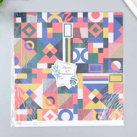 Scrapbooking "Color Geometry" density 180 g 30.5x32 cm-4