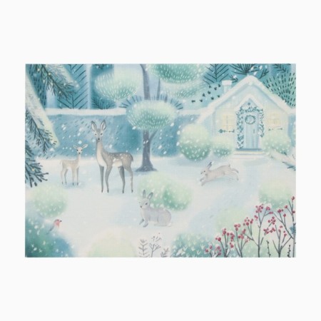 New Year's napkin on the table "New Year's forest", 40x29cm-1