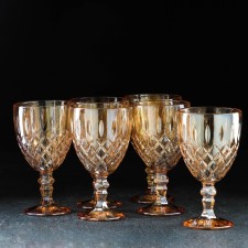 Set of glasses of glass 