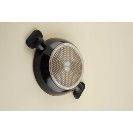 Poster - aluminum fried, d = 24 cm, h = 6.5 cm, anti -stick coating, induction, black color-5