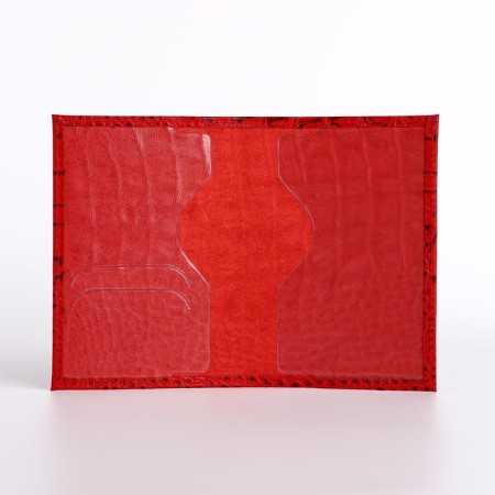 Cover for passport, kayman, red color-4