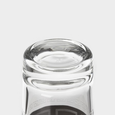 Set of glass drinking "Nero", 7 items: Capherine 500 ml, piles 50 ml, silver color-7