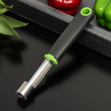 Knife for removing the core of the share of Lime, 20 × 2 cm, the color is black and green