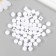 Beads for creativity plastic "Cube with flattened edges" White set 30 g d = 0.8 cm