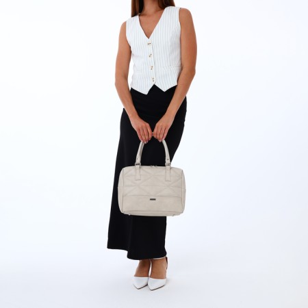 Women's bag with lightning, white color-9