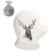 Serving share "Santa Claus and Deer", 20.5 × 17.5 × 3 cm, white color