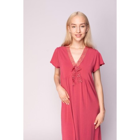 Kimberly night shirt, size S, Bordeaux color-3