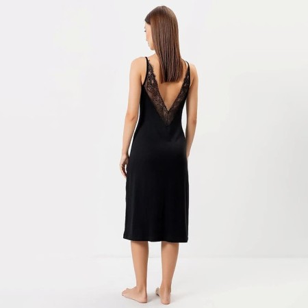 Night shirt female, black color, size 46-1