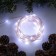 Garland "thread" 10 m Rosa, IP44, copper thread, 100 LED, white glow, flicker, 220 V