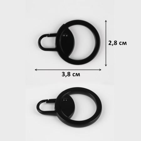 Poller for lightning, metal, 3.8 × 2.8 cm, 5 pcs, black color-1