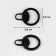 Poller for lightning, metal, 3.8 × 2.8 cm, 5 pcs, black color