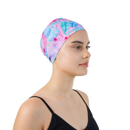 Hat of swimming adult onlytop "Tropics", fabric, girth 54-60 cm-3