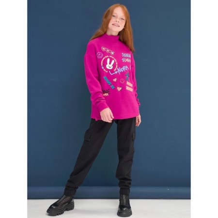 Pants for girls, height 116 cm, black color-7