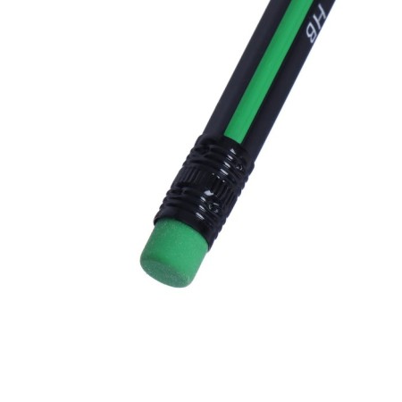 Pencil Chernographic hardness of HB, with an eraser, triangular, sharpened, MIX case-1