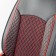 Frame caps for the front seats Car Performance, 2 pcs, eco-leather, black and red