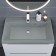 Sink uperwood Classic quartz 70 cm, quartz, gray matte, platinum