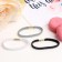 Hair elastic band "Tofi" (set 12 pcs) white silver black
