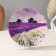 Decorative plate "Lavender field", with a pattern on canvas, D = 19.5 cm