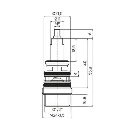 IDDIS 997B0264SM divertor, for the mixer, exhaust, brass, chrome-9