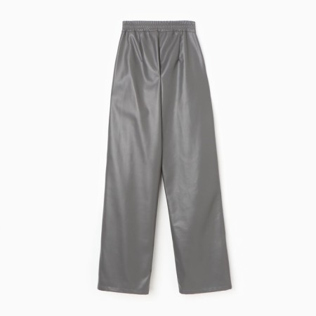 Women's pants (eco-leather) minku: classic color gray, rn 50-8