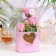 Soap roses in a box, pink, set 3 pcs