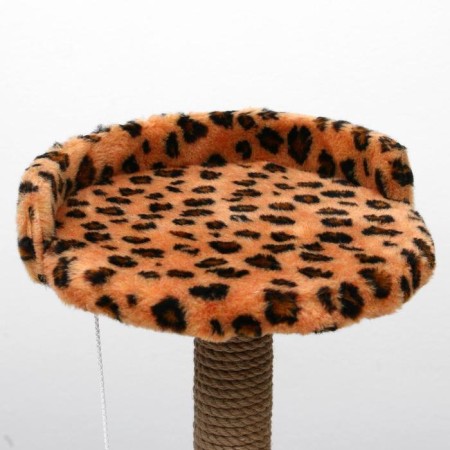 Clogging Small "Arena" with a toy, 40 x 40x 55 cm, jute, leopard-4