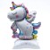 Foil ball 15 “Rainbow unicorn”, on a stand, under the air