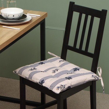 Siddle on the chair Ethel "Leaves" 42x42cm, 100% cotton, reps 220 g/m2-3